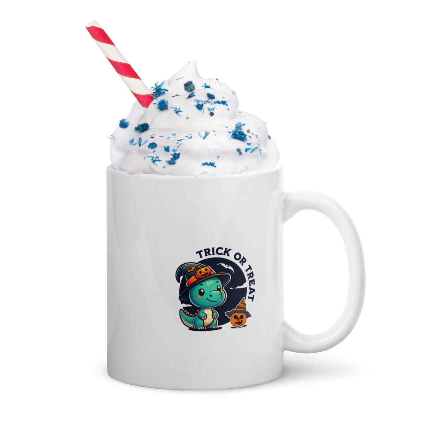 White glossy Trick or Treat mug