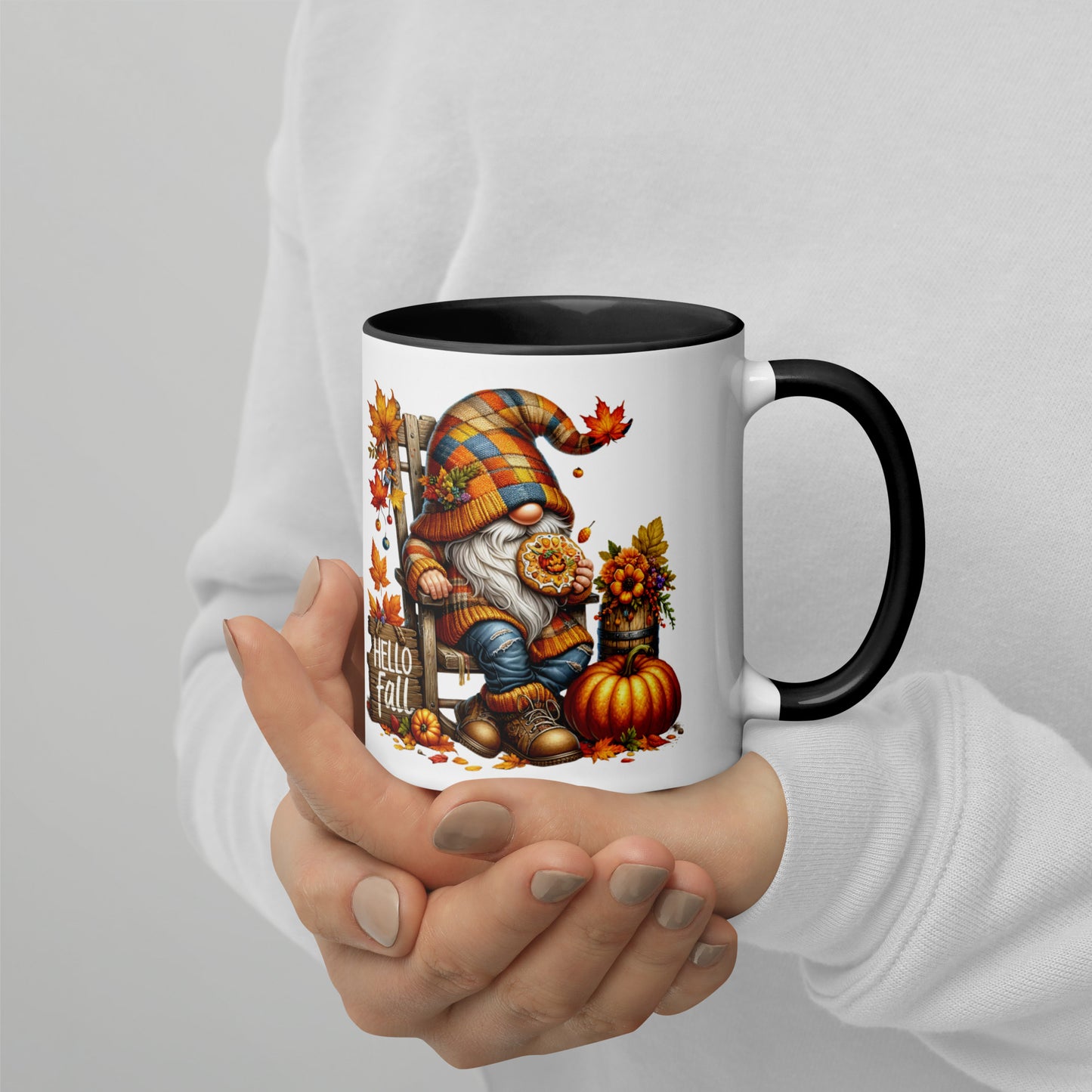 Gnomes Hello Fall Watercolor Mug