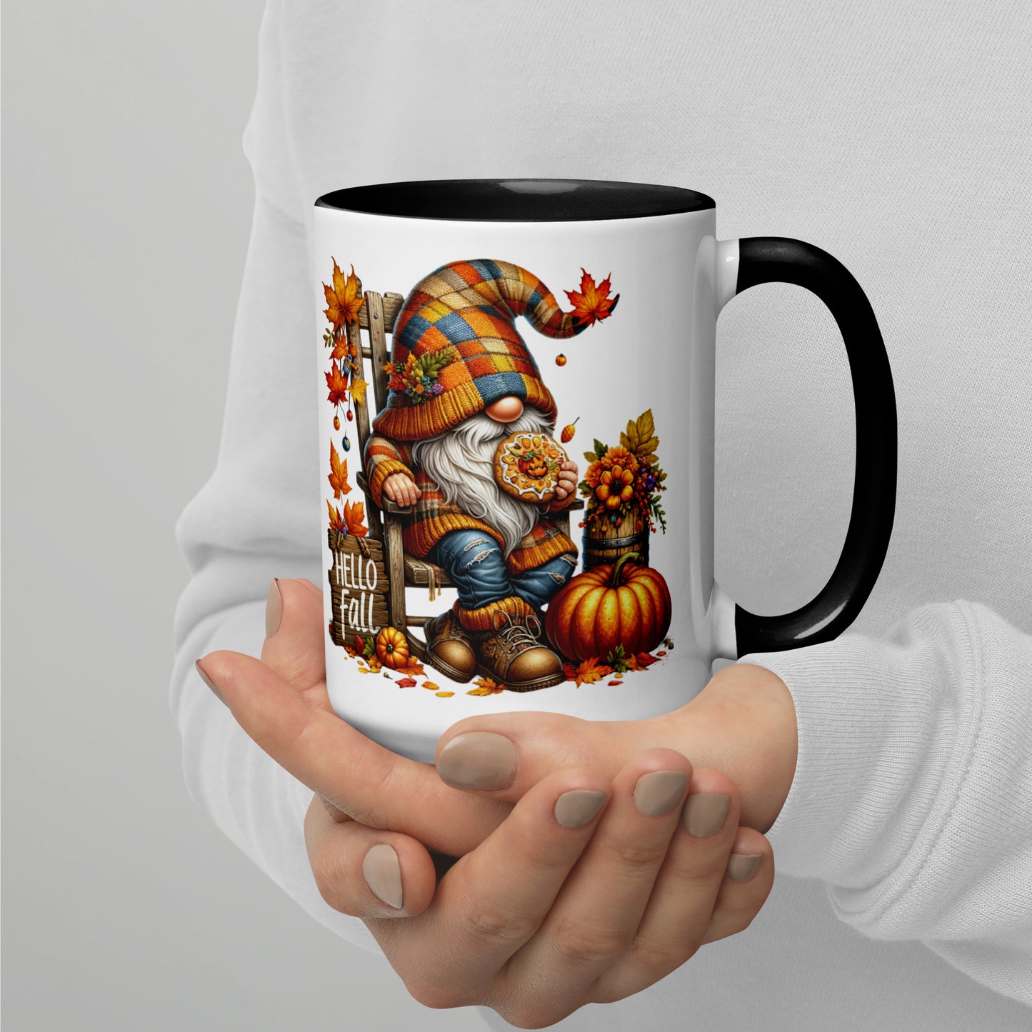 Gnomes Hello Fall Watercolor Mug