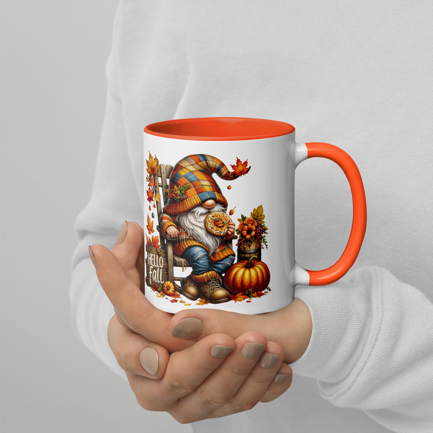 Gnomes Hello Fall Watercolor Mug